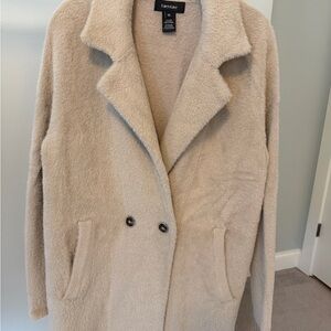 Karen Kane Tan Double-Breasted Coat